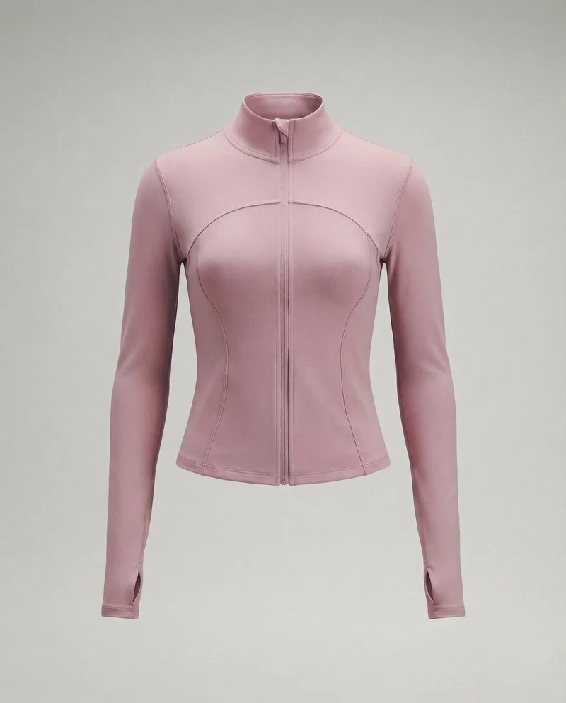 Damen Reißverschlussjacke Konturierende Nähte