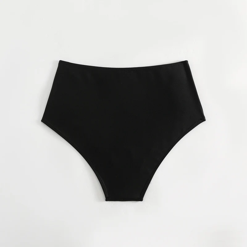 Damen Hoch geschnittener Bikini-Hosen mit Rüschendetails