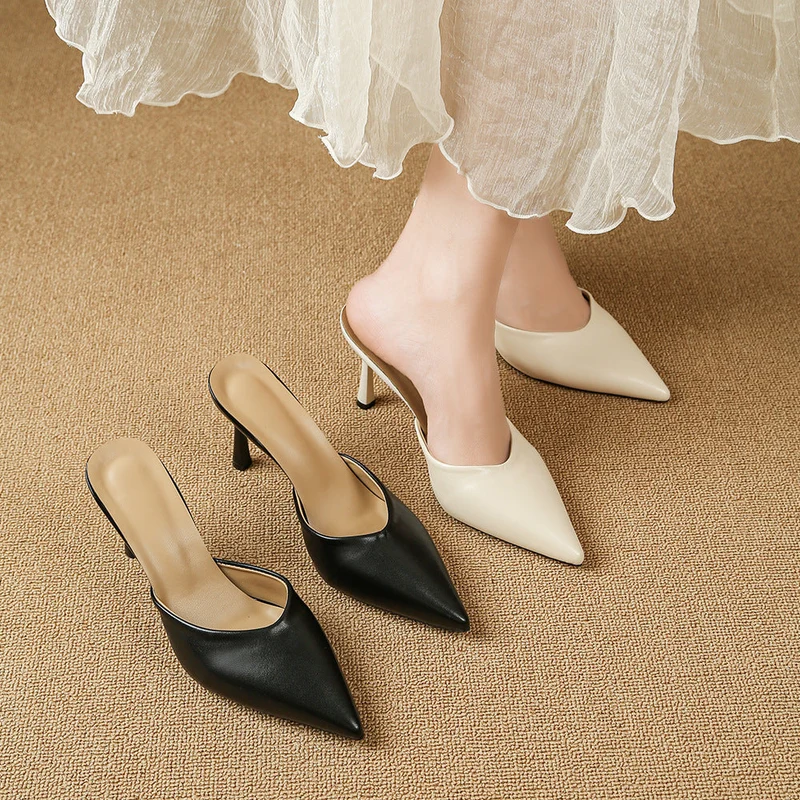 Damen Elegante Slingback-Pumps mit spitzem Zehenbereich und hohem Absatz