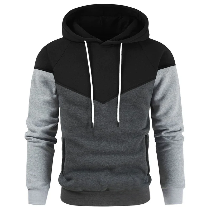 Herren modischer Hoodie mit innovativem Patchwork-Design