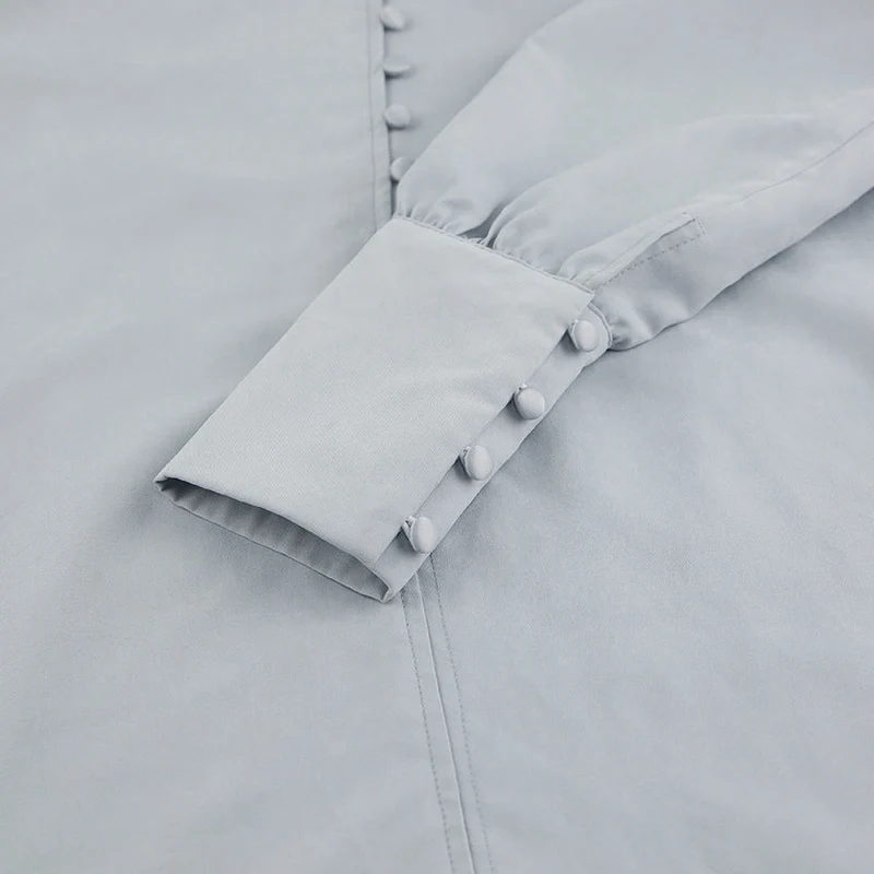 Viktorianisch Inspirierte Bluse mit Hohem Kragen
