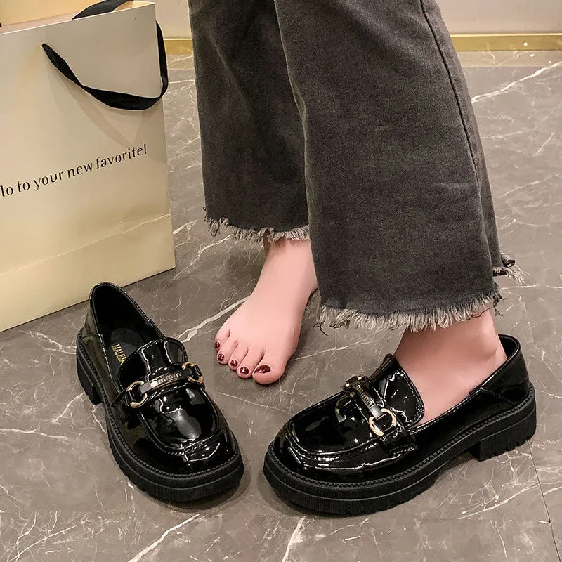 Damen Klassische Loafer mit modischer Schnallenverzierung