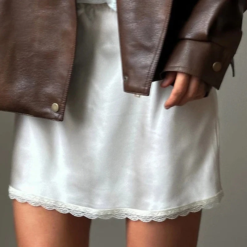 Damen Elegante und verspielte Satin-Unterrock Nord Taschen