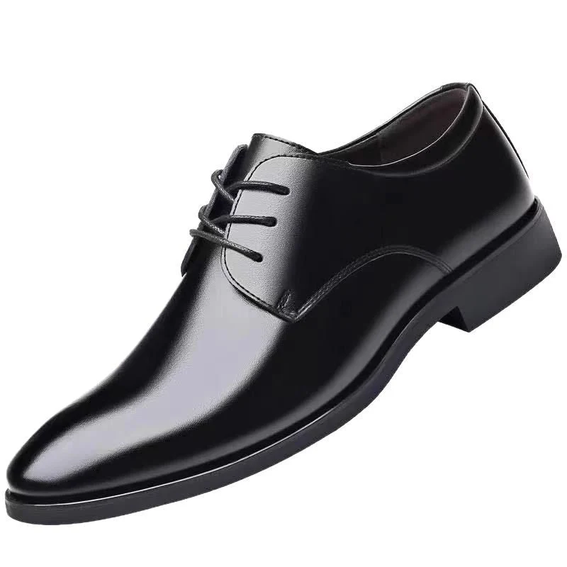 Herren Elegante Leder Schnürschuhe mit rutschfester Sohle und atmungsaktivem Innenfutter