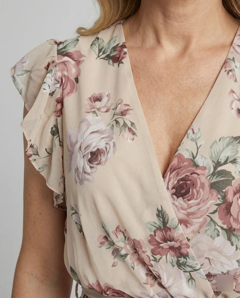 Damen Freizeitkleid Wickel mit Plissee