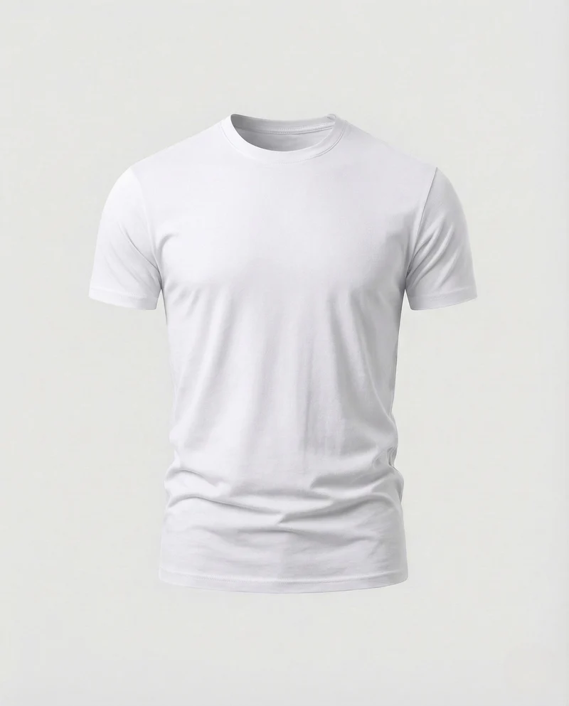 Herren Sportshirt Figurbetont Rundhals Stretch Baumwollmix