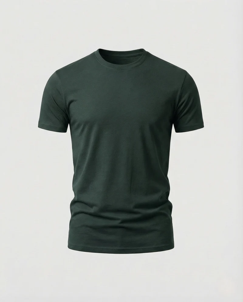 Herren Sportshirt Figurbetont Rundhals Stretch Baumwollmix