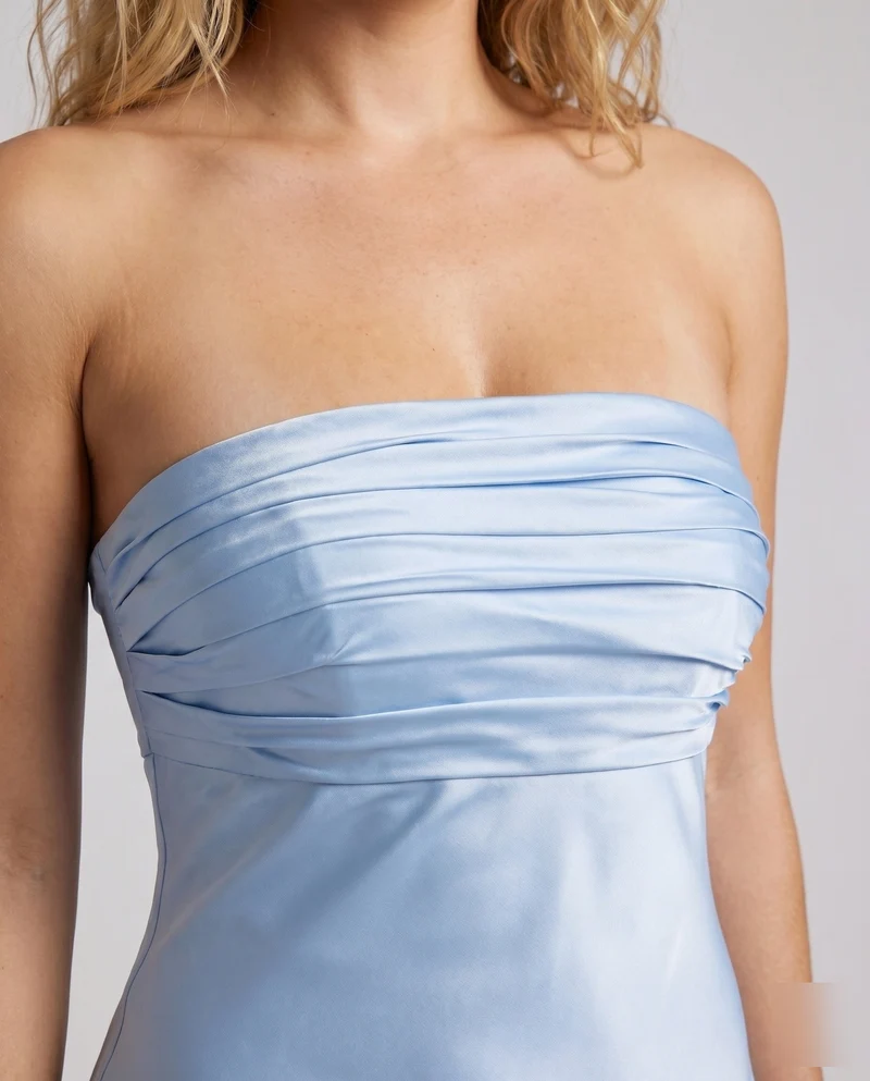 Damen Elegantes Langarm-Maxikleid mit schimmerndem Satin-Nord Taschen