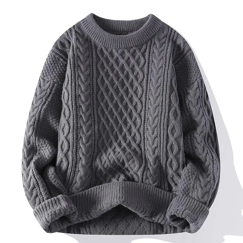 Vintage Strickpullover mit O-Ausschnitt