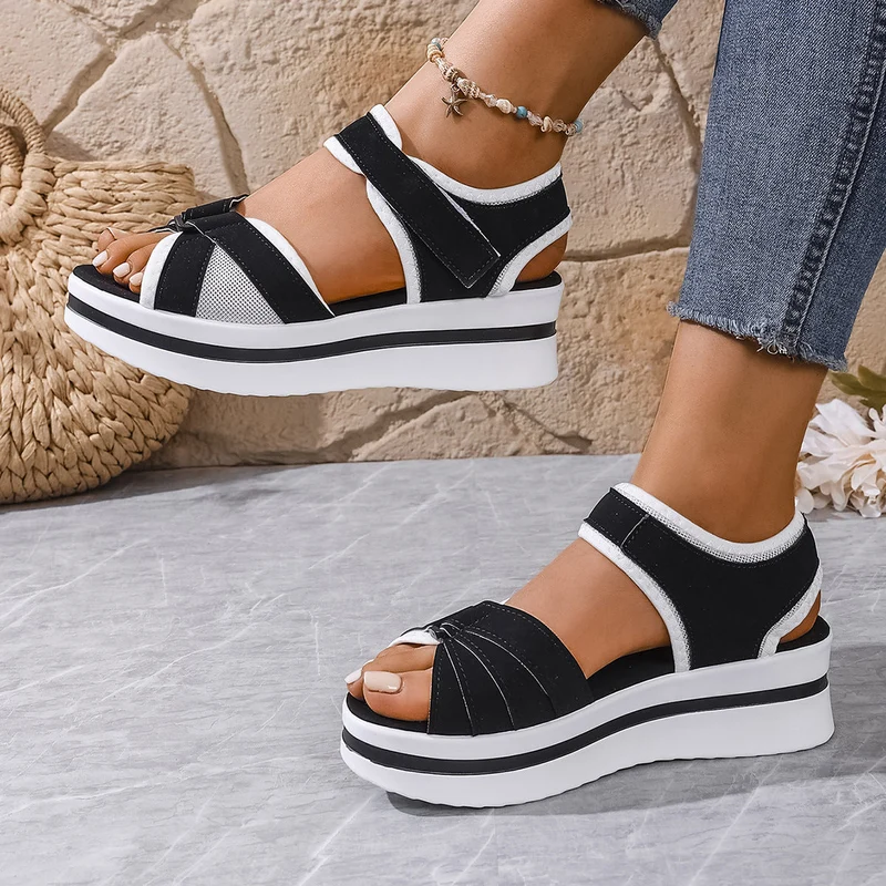Damen Komfort Sandalen mit verstellbarem Riemendesign und ergonomischem Fußbett Nord Taschen