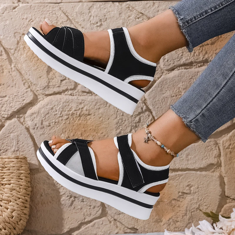 Damen Komfort Sandalen mit verstellbarem Riemendesign und ergonomischem Fußbett Nord Taschen