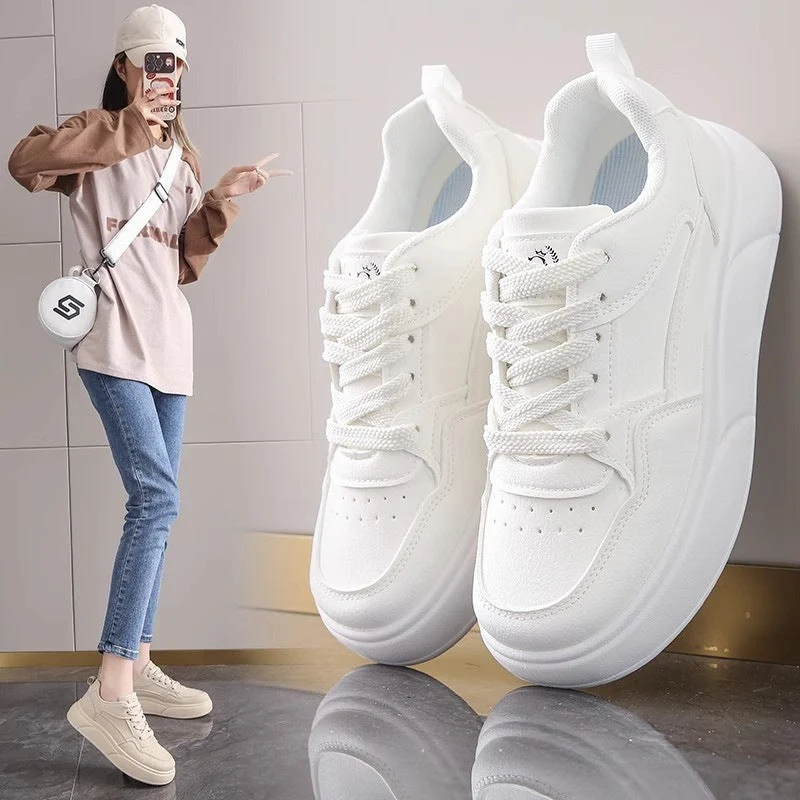 Damen Trendige Plattform-Sneaker mit bequemer Dämpfung und modischem Design