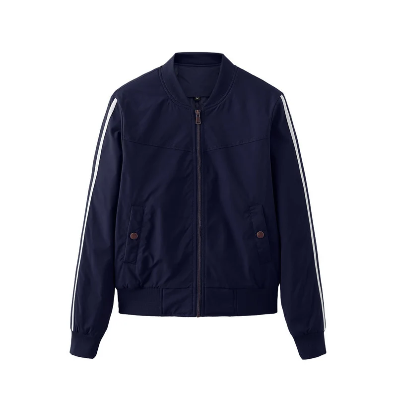 Damen sportliche Bomberjacke mit modischen Seiteneinsätzen und elastischen Bündchen Nord Taschen