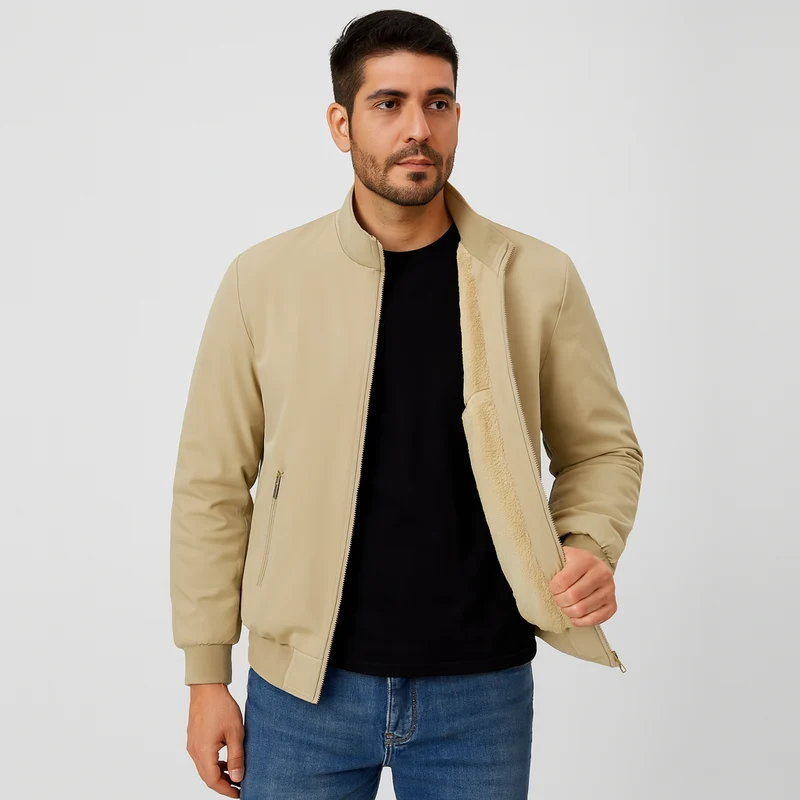 Herren Fleece Innenjacke mit Reißverschluss