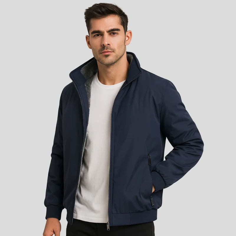Herren Fleece Innenjacke mit Reißverschluss