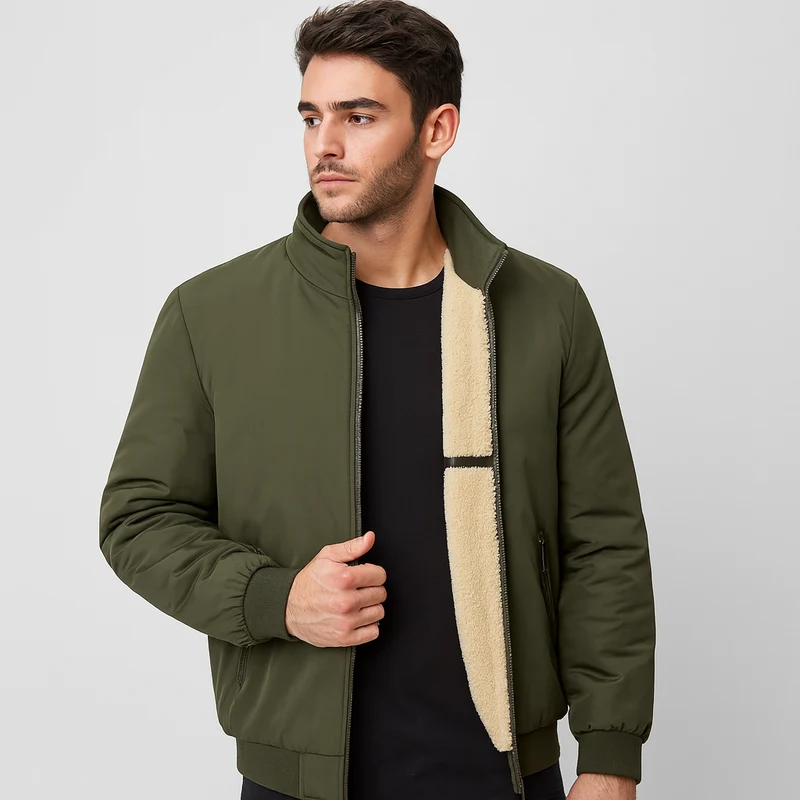 Herren Fleece Innenjacke mit Reißverschluss