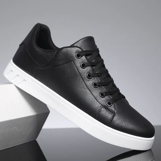 Sneakers Herren Leder Sneakers Komfortabel Trendy Freizeit Sneakers