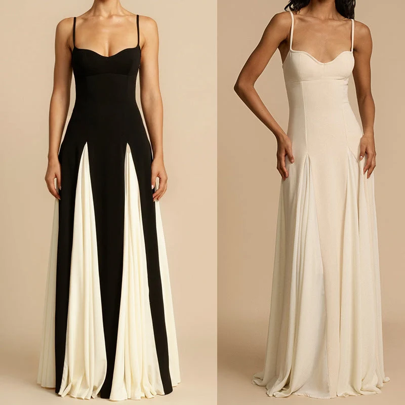 Damen Elegantes Abendkleid mit asymmetrischem Saum und feinen Rüschen