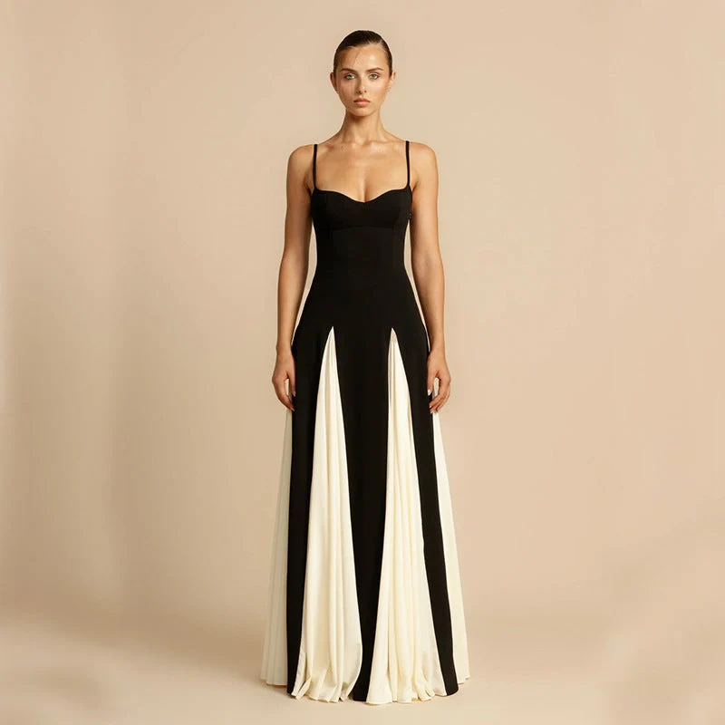 Damen Elegantes Abendkleid mit asymmetrischem Saum und feinen Rüschen