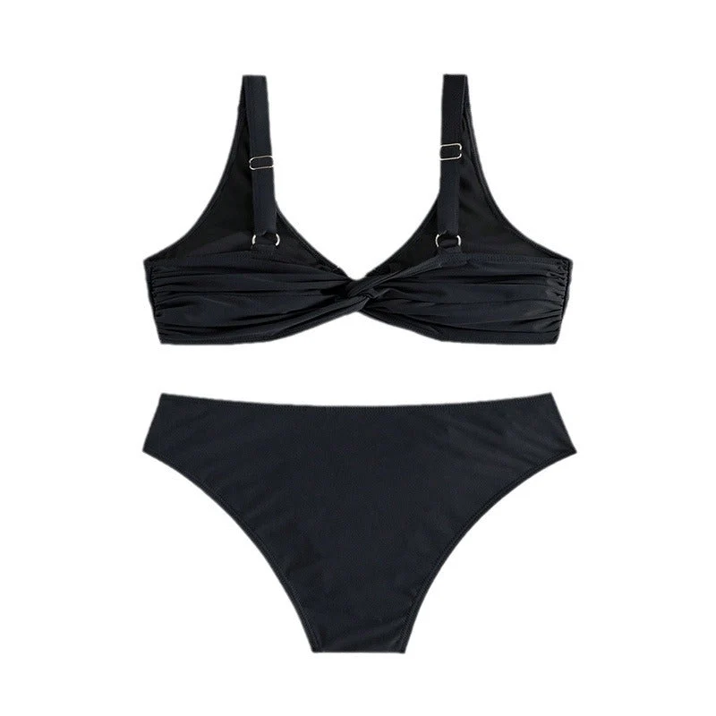 Damen Zweiteiliger Bikini mit eleganten goldenen Akzenten