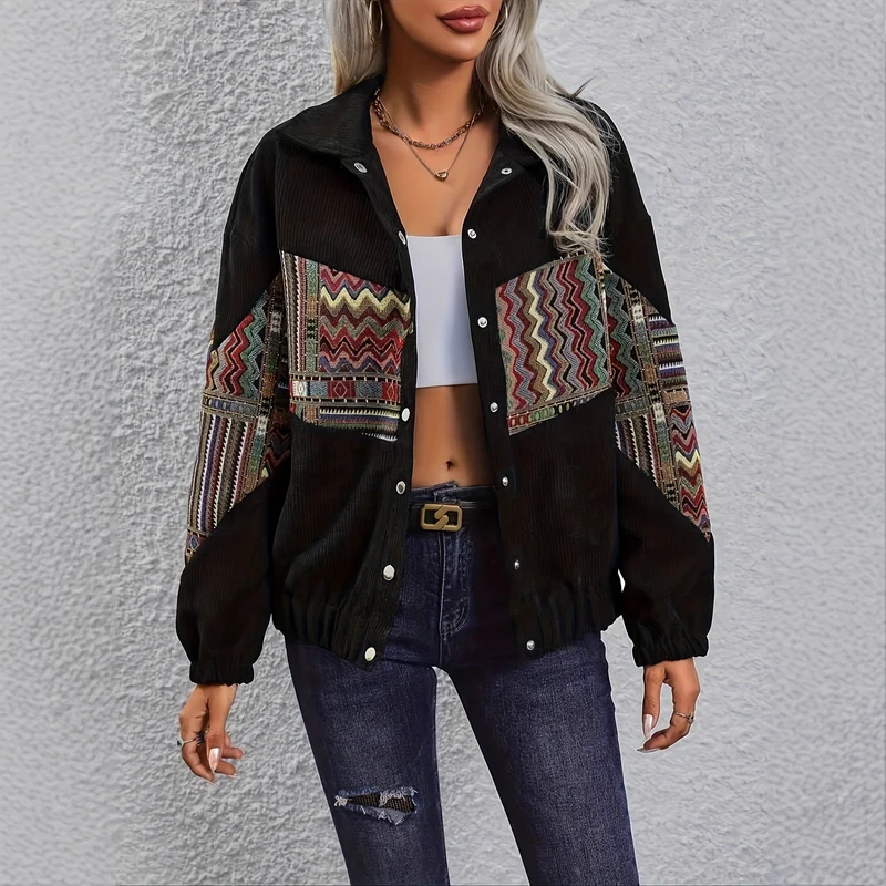Damen Modischer Allrounder mit Ethnomuster