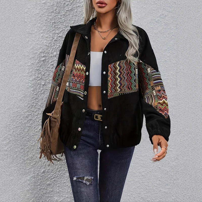 Damen Modischer Allrounder mit Ethnomuster