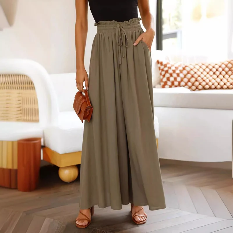 Maxi-Rock im Boho-Stil für Damen mit Kordelzugbund