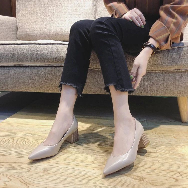 Damen elegante Spitzen Pumps mit komfortablem Blockabsatz Nord Taschen