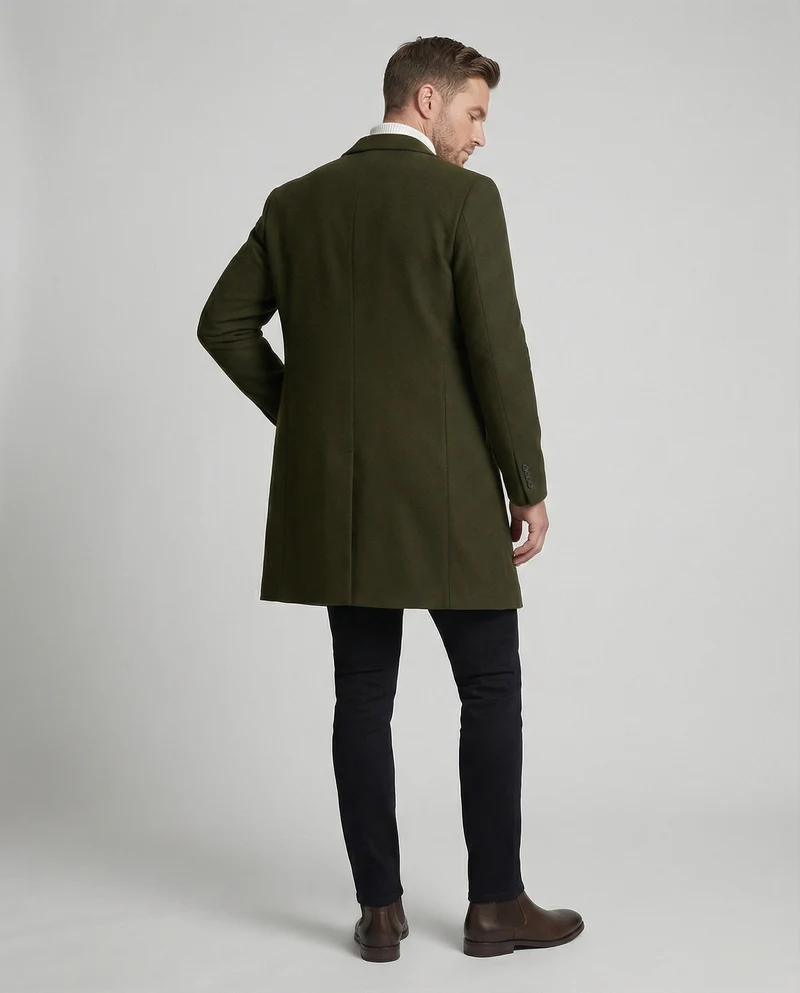 Herren eleganter Longblazer mit modernem Schnitt und doppelter Knopfreihe