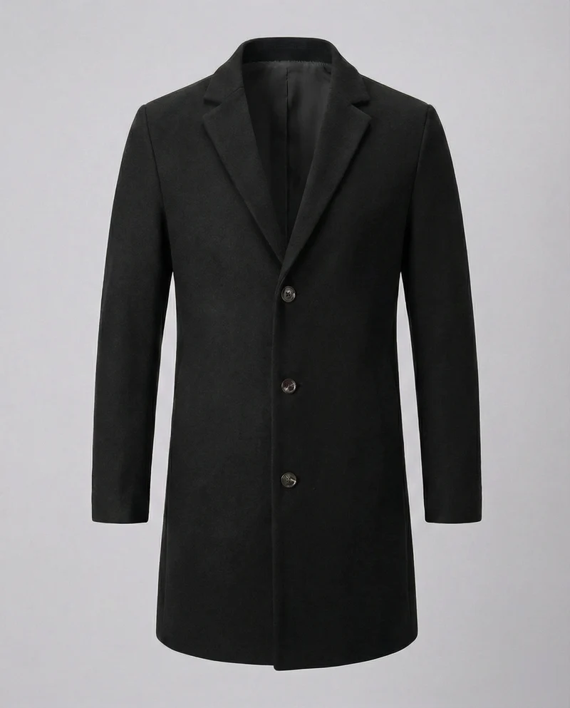 Herren eleganter Longblazer mit modernem Schnitt und doppelter Knopfreihe