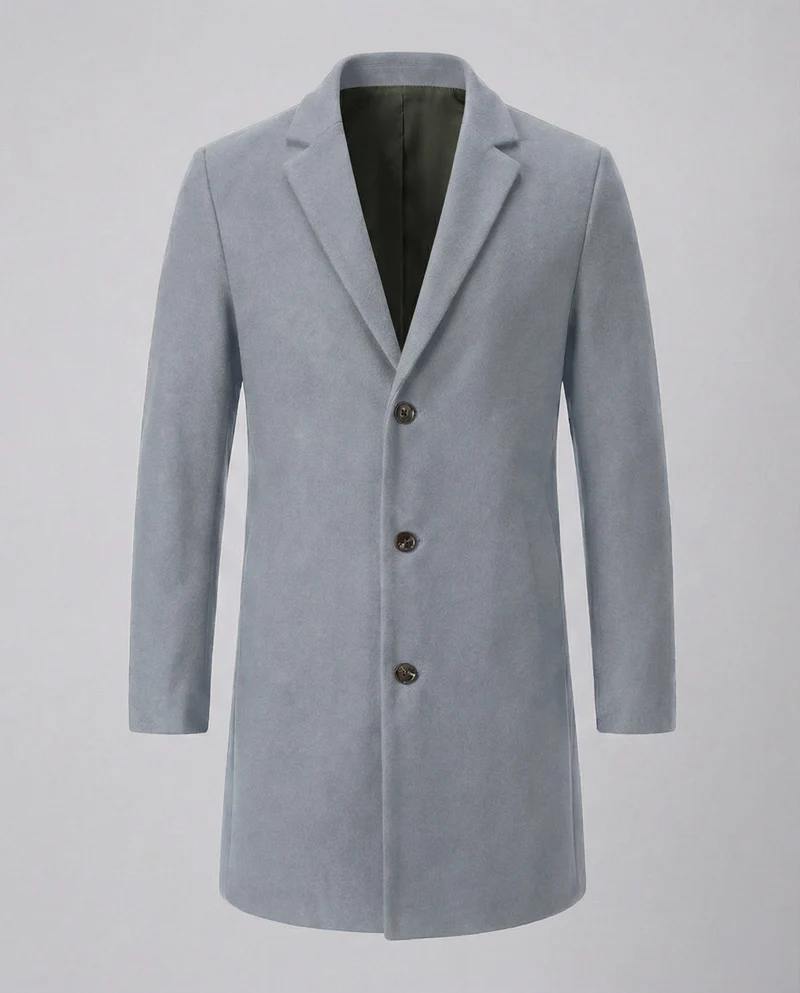 Herren eleganter Longblazer mit modernem Schnitt und doppelter Knopfreihe