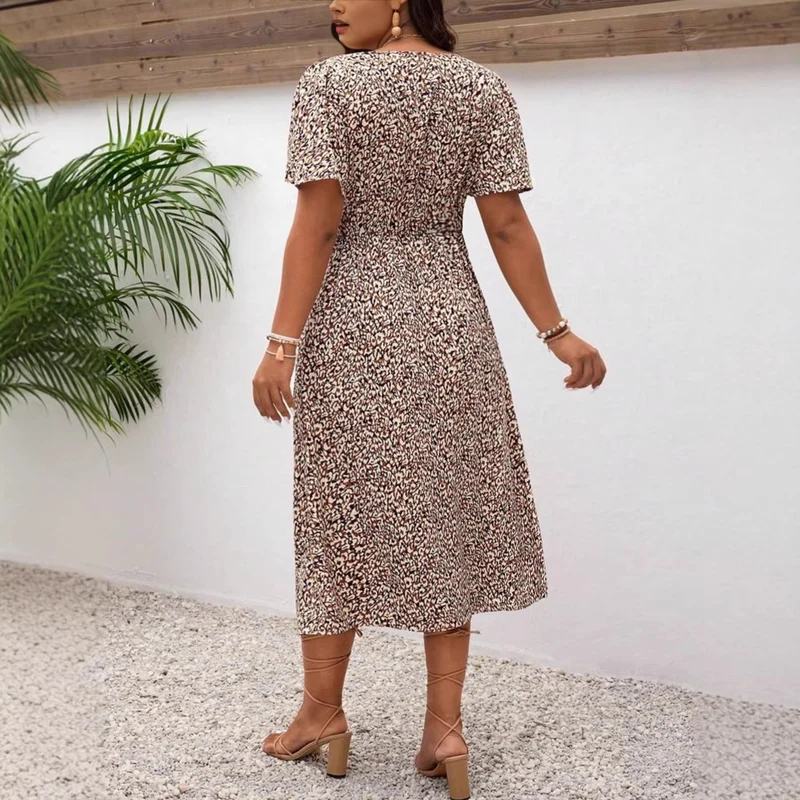 Damen Midikleid mit floralem Muster Nord Taschen