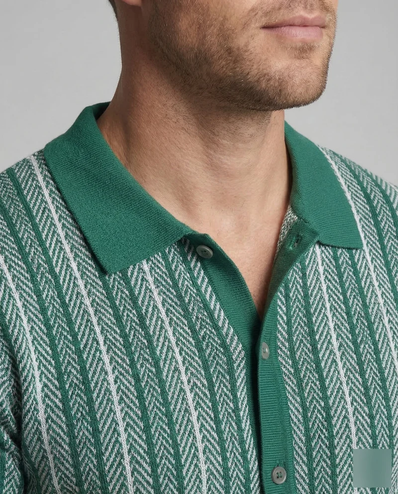 Herren Poloshirt Strick