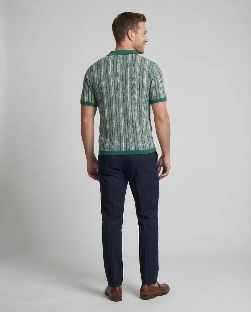 Herren Poloshirt Strick