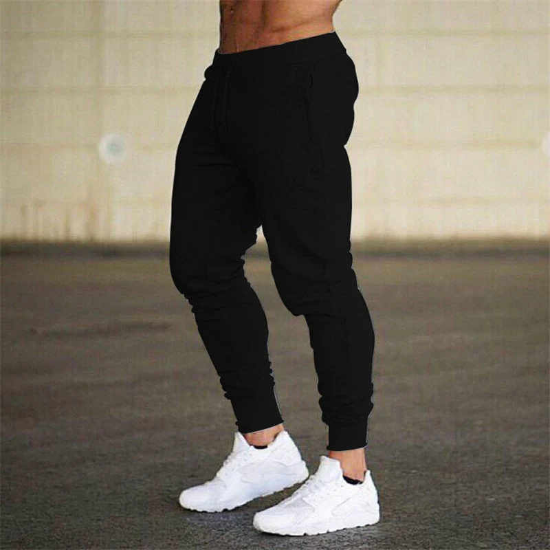 Herren nan konisch zulaufende leistungsorientierte Jogginghose mit elastischem Bund und geripptem Knöchelabschluss