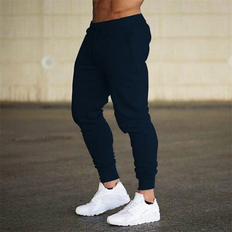 Herren nan konisch zulaufende leistungsorientierte Jogginghose mit elastischem Bund und geripptem Knöchelabschluss