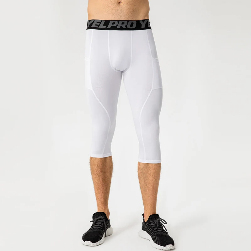 Herren Sportliche Kompressions-Leggings mit praktischen Taschen und atmungsaktiver Technologie