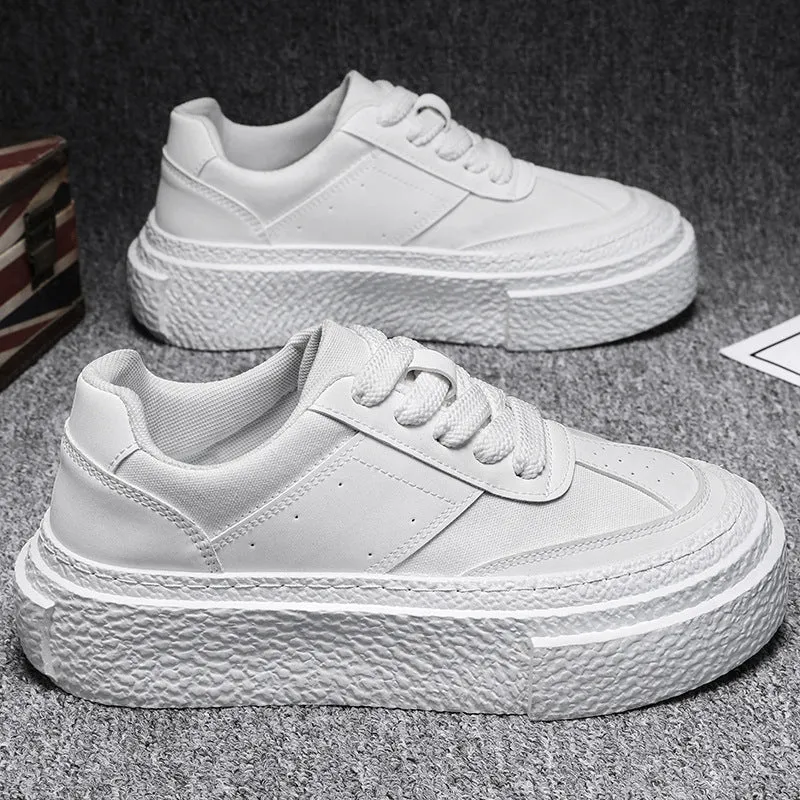 Damen modische Sneakers mit hoher Plateausohle und eleganter Oberflächenstruktur