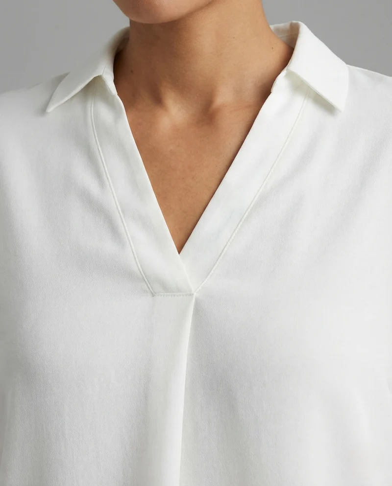 Damen Chiffon Tunika V Ausschnitt