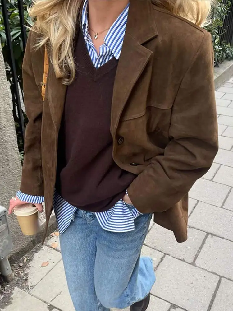 Jacke Klassisch Braun Wild jacke