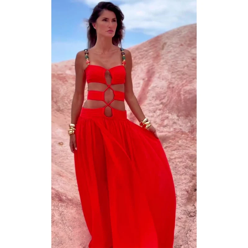 Damen Maxikleid mit einzigartigem Cut-Out Design Nord Taschen