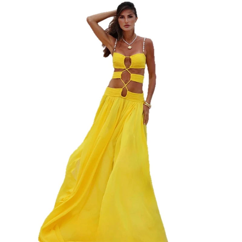 Damen Maxikleid mit einzigartigem Cut-Out Design Nord Taschen