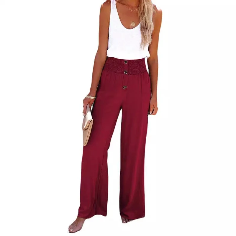 Damen Hoch geschnittene, weit geschnittene Sommerhose Nord Taschen