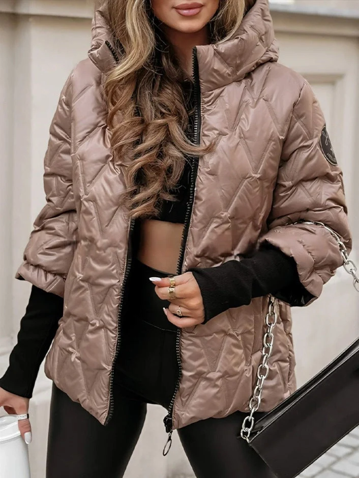 Damen Steppjacke mit hohem Kragen und praktischen Taschen