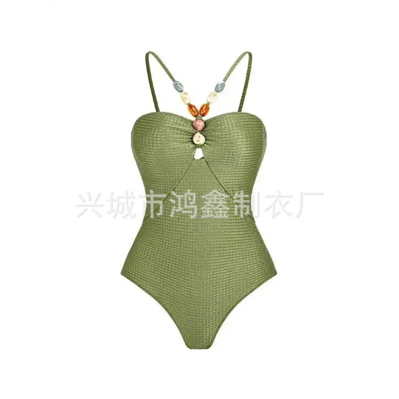 Damen Bandeau-Badeanzug mit asymmetrischem Rock