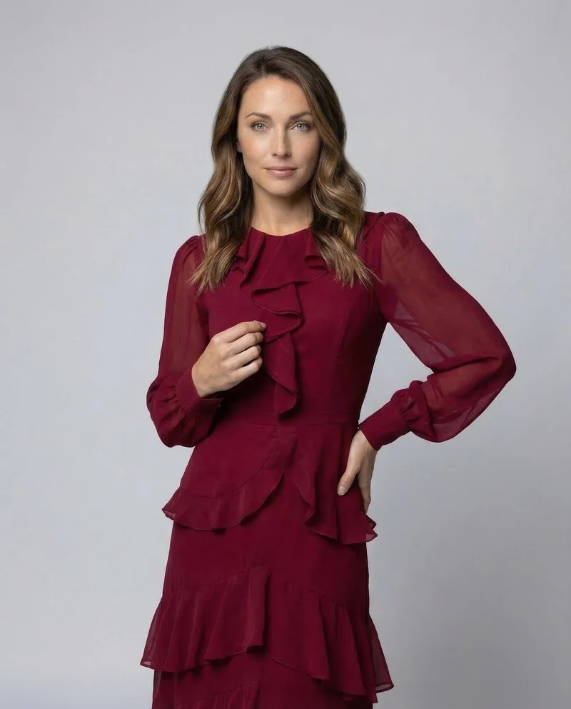 Maxikleid Sommer Damen Chiffon