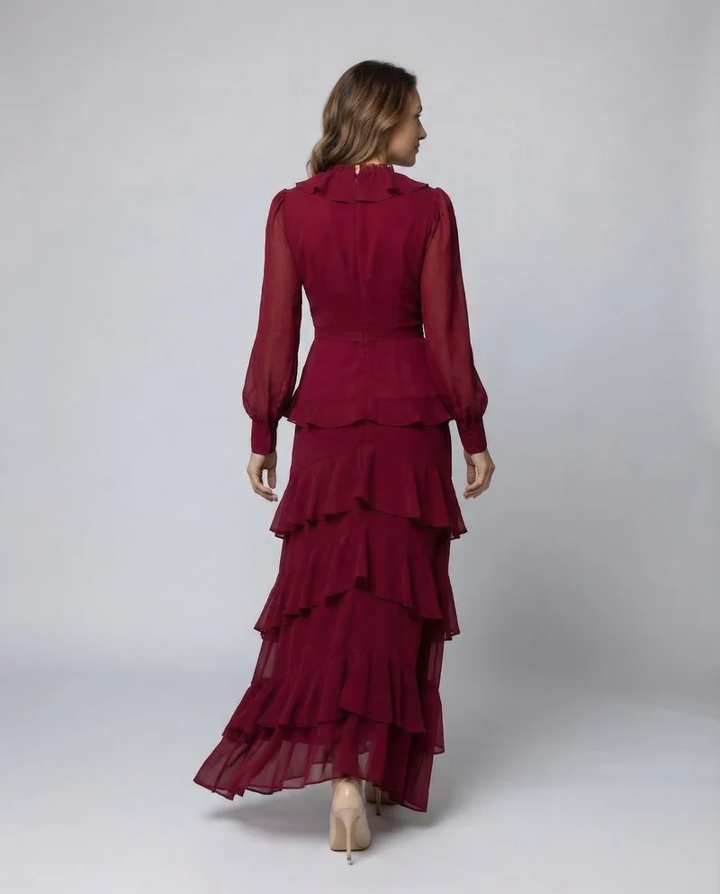 Maxikleid Sommer Damen Chiffon