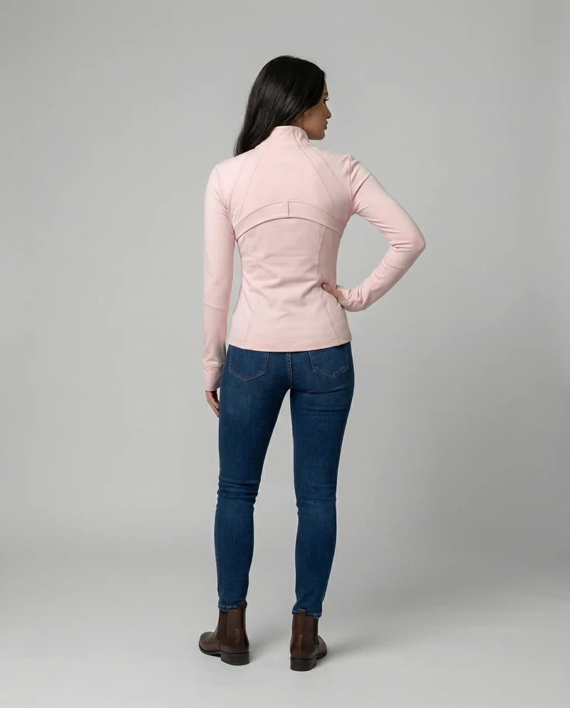 Damen Sonnenschutzjacke aus Eisseide für Yoga Fitness und Sport Slim-Fit
