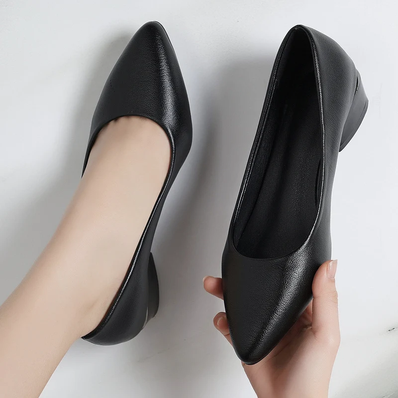Damen elegante spitze Pumps mit komfortablem Blockabsatz Nord Taschen