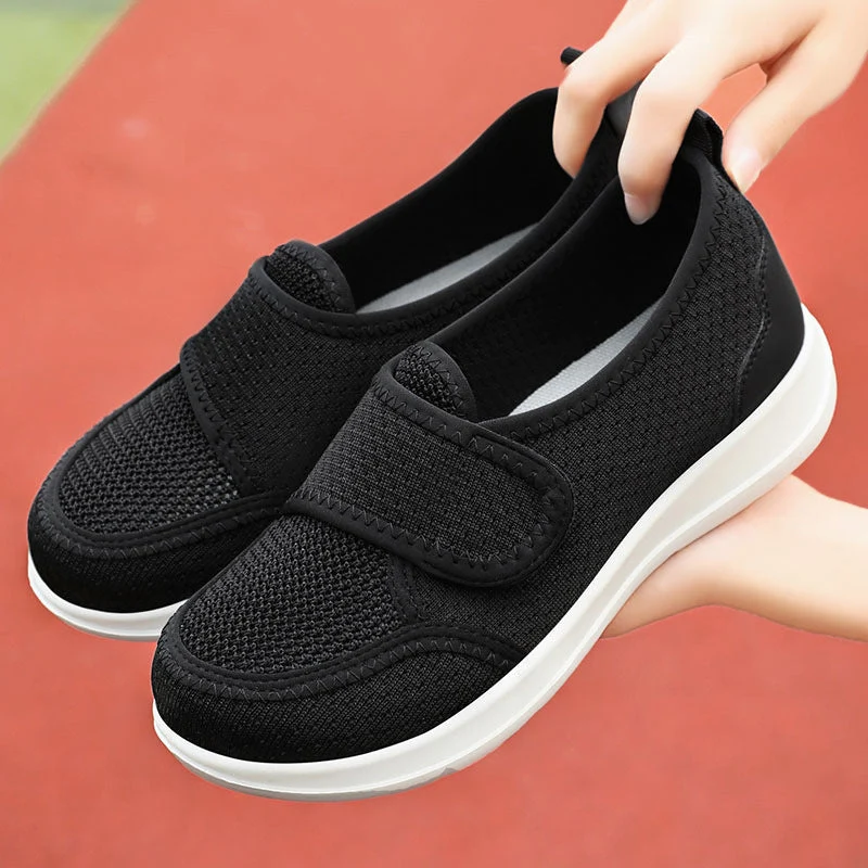 Damen Slip-On Sportliche Sneakers mit verstellbarem Klettverschluss Nord Taschen